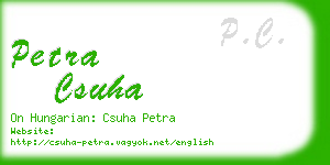 petra csuha business card